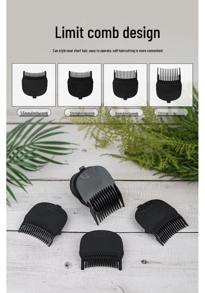 Men's Self-Charging Electric Hair Clipper with Two-Speed Adjustment & Digital Display