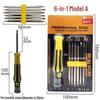 6-in-1 Multitool Screwdriver Set with Unique Bits for Household Repair