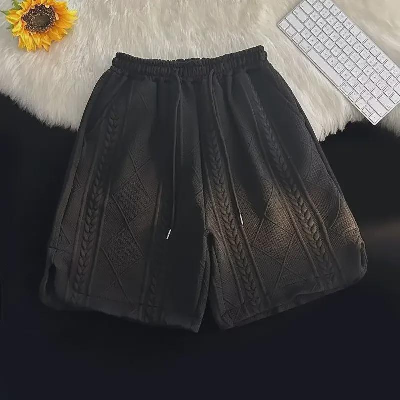 Men's Summer Waffle Polo Shirt & Shorts Set - Trendy, Loose-Fit Short-Sleeved Top and Pants Suit