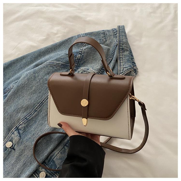 Personalized Trend Belt Simple Color Matching New Fashion Single Shoulder Portable Crossbody Small Square Bag Woman