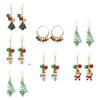 Christmas Tree Snowflake Bell Earrings For Women Holiday Party Decor