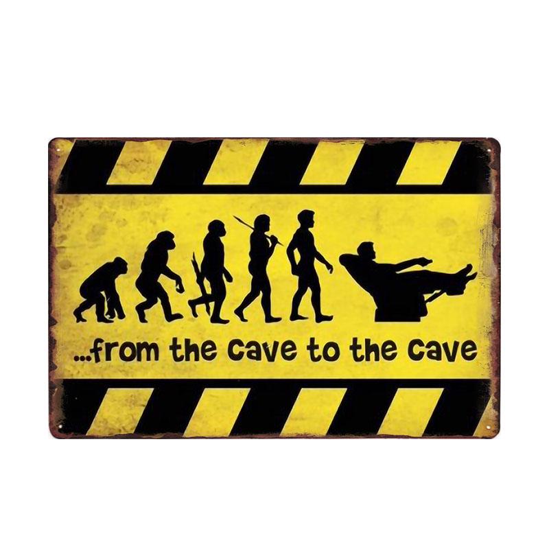 Man Cave Rule Metal Tin Sign Vintage Poster Home Bar Hotel Wall Painting Plaque Party Bar Public Decor 20*30 CM