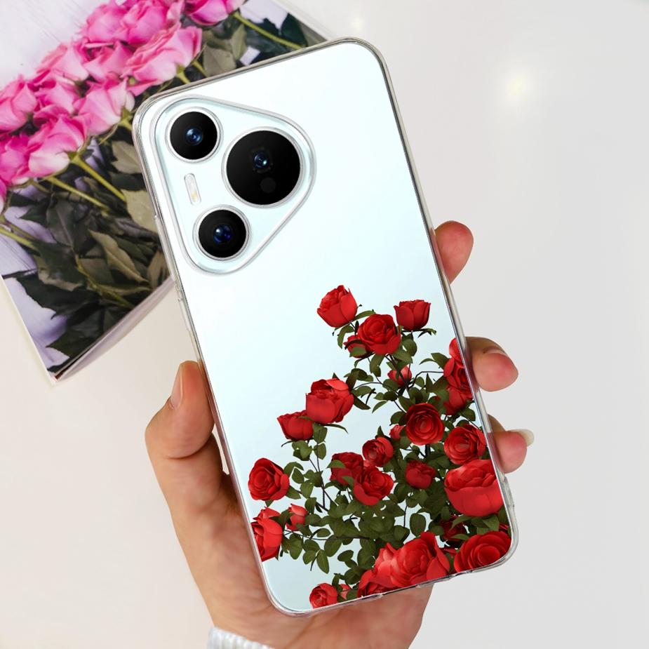 Für Huawei Pura 70 Hülle Niedliche Cartoon Bemalte Abdeckung Klare Silikon Handyhülle Für Huawei Pura 70 Pro Plus Pura70 Pro + Weiche Hülle