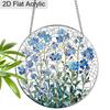 Acrylic Forget-Me-Not Flower Suncatcher Stained Glass Effect Window Hanging Ornament Flower Lover Gifts