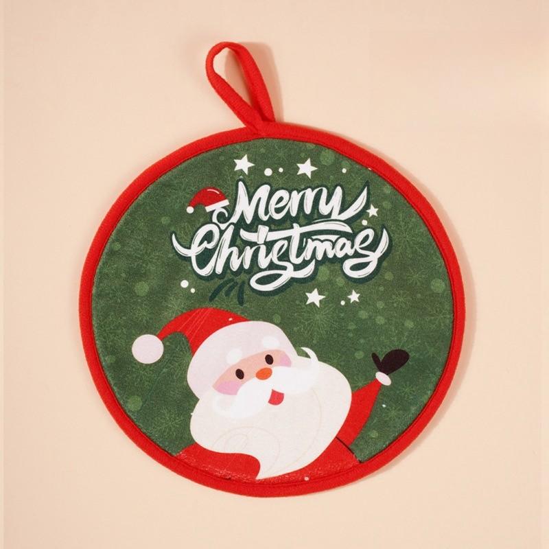 Christmas Hanging Hand Towels Kitchen Hand Towels Holiday Gifts Pendants Accessories Creative Coasters Household Handkerchiefs