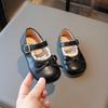 Girls Kids Korean Style Bowknot Princess Leather Shoes Soft Sole Casual Single Shoes