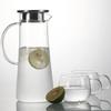 1500ml Transparent Heat-Resistant Glass Pitcher - Hot/Cold Water, Juice & Beverage Container, Easy Clean