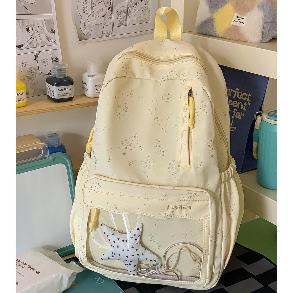 Schoolbag new schoolbag high value Korean ins girl heart leisure travel light backpack gypsy star student backpack
