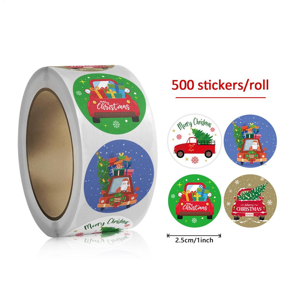 Rolle mit Weihnachtsklebebildern Verschiedene Weihnachtsmuster Umschlag-Siegel Siegel-Aufkleber Papier Geschenkverpackung Zubehör für Scrapbooking