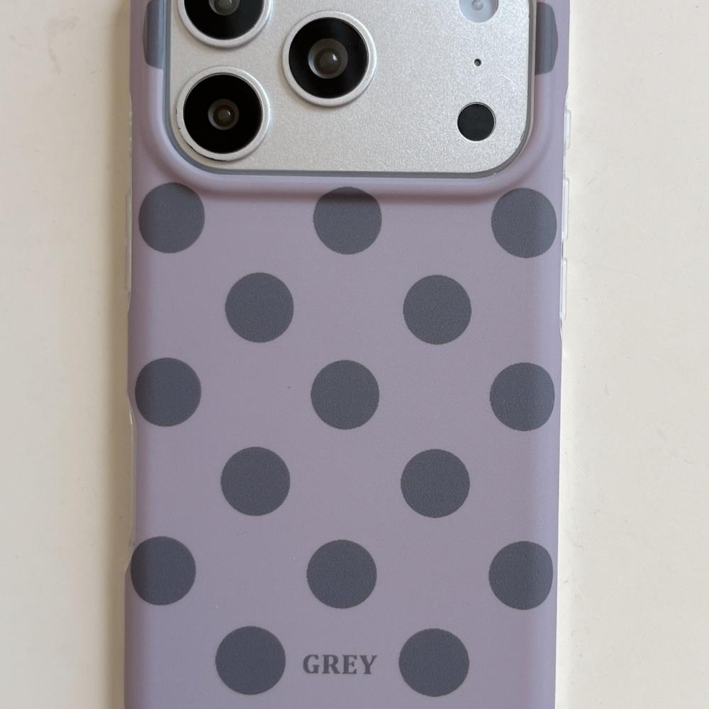 Korean Ins Solid Color Simple Polka Dot Suitable for Apple 17Pro Mobile Phone Case Iphone16promax New 15 Double Layer 17 Girl 14pm Trend 13 Creative