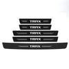 Carbon Fiber Door Sill Protector Stickers For Chevrolet TRAX Front Rear Threshold Decals Rear Trunk Bumper Guard Accessories amw123