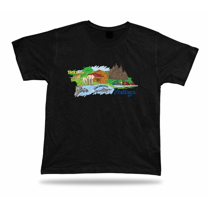 Pattaya Sanctuary of Truth Floating Market Amazone Waterpark Tshirt Tee Apparel
