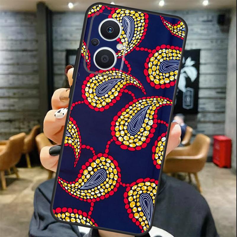 African Style Fabric Print Case For OPPO Reno 11 11F 13 12 F 8T 7 8 10 Pro OPPO Find X8 X6 Pro X3 X5 Lite Cover Coque