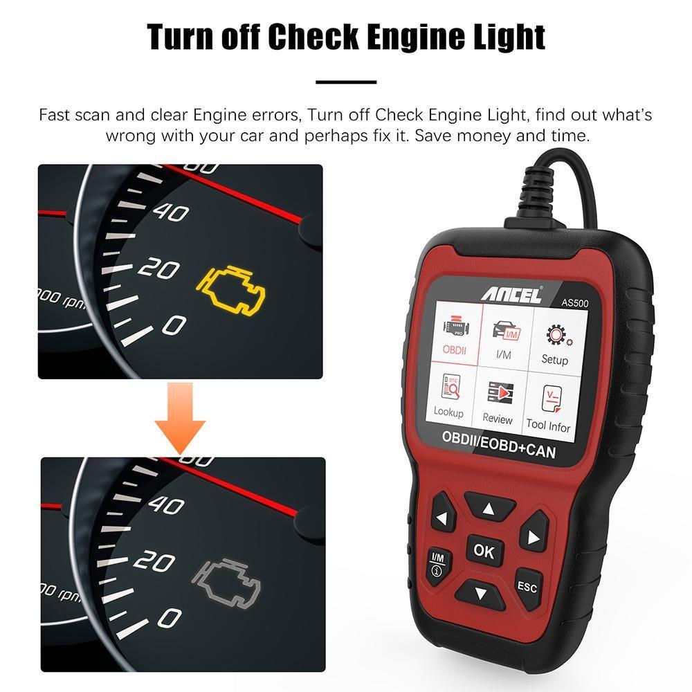 AS500 Car OBD2 Scanner Engine Code Reader OBD Auto Diagnose Car Diagnostics Tool OBD2 Automotive Scanner