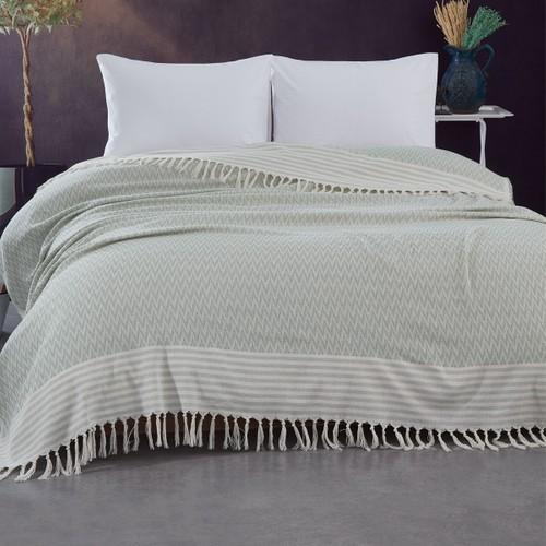 

Тканое двуспальное покрывало Wagonik Zigzag Black Loom