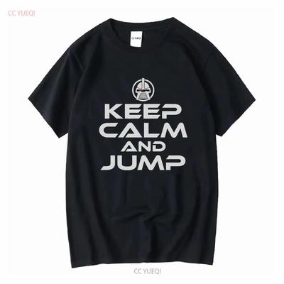 Battlestar Galactica Cylon Robot Keep Calm and Jump T Shirt Mens New Long or Short Sleeves Vintage Washed Stylish