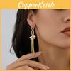 Tassel Modern Geometric Earrings For Women Simple Pearl Gold Design