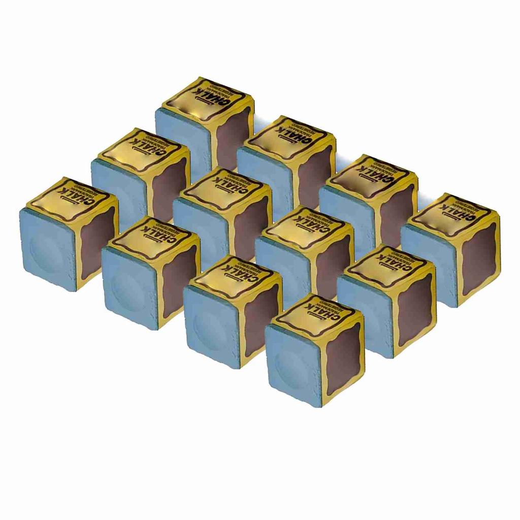 Pool Chalk Cubes Professional Billiard Cue Chalk Pool Table Accessories for Home Gaming 12 Packs In