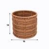 Handmade Rattan-Style Woven Flower Basket for DIY Arrangements and Party Favors