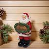 Santa Claus Statue Christmas Home Decor Multi-Purpose Lovely Christmas Figurine Ornament for Holiday Party & Festive Table Decor