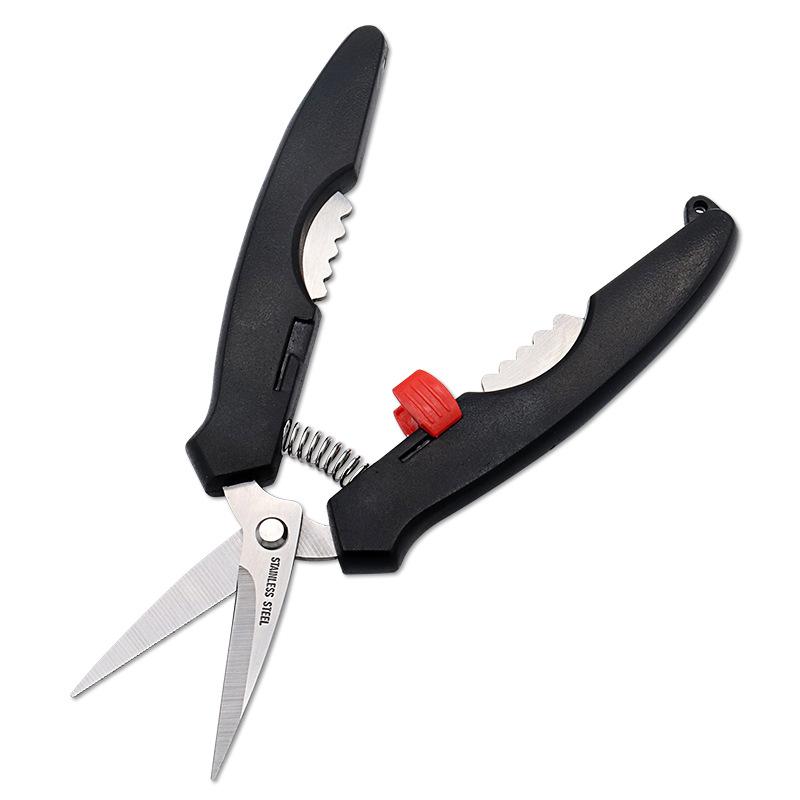 Stainless Steel Seafood Crab Scissors, Labor-saving Lobster Crab Shelling Tools Kitchen Scissors чёрный