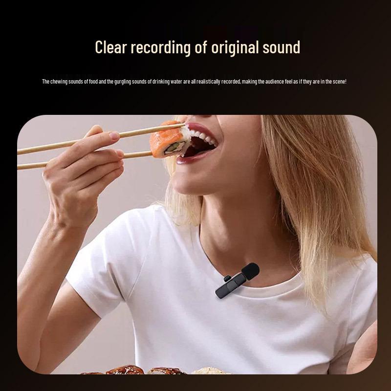 Wireless Lavalier Microphone with High-Definition Sound, Noise Reduction, and Omnidirectional Pickup for Live Streaming