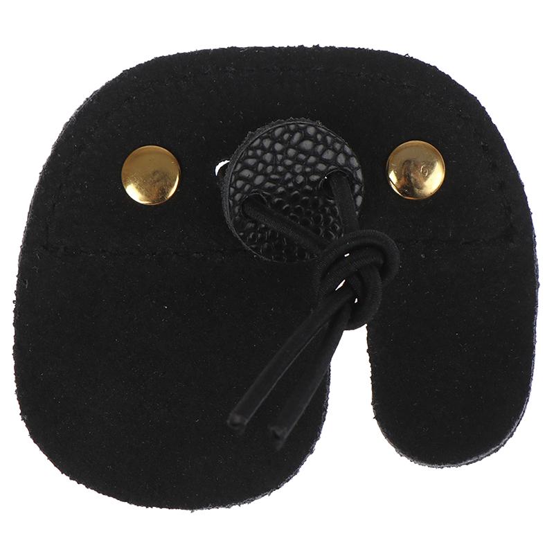 1Pc Leather Archery Finger Guard Protection Pad Glove Tab Bow Shooting Protector