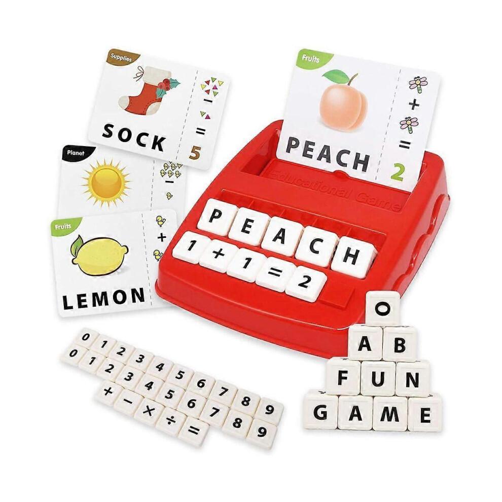 2 In 1 Matching Letter Game And Learning Educational Toys Games for Kids Ages 3 4 5 6 Years Old (Red)