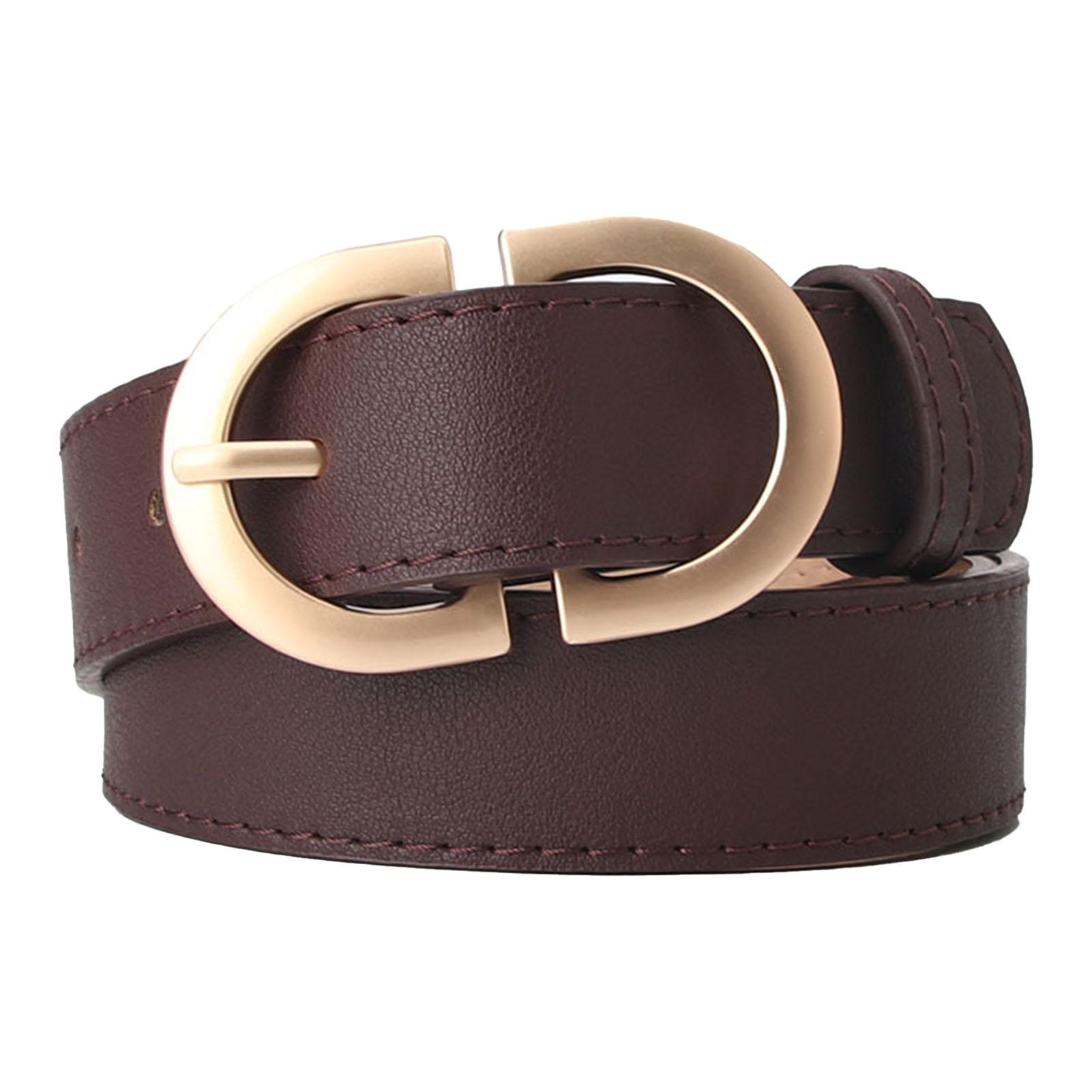 

Женский ремень из ПУ кожи, брючный, модный, с декоративной пряжкой, женский пояс для брюк, платьев, светло-коричневый One Size кофейный