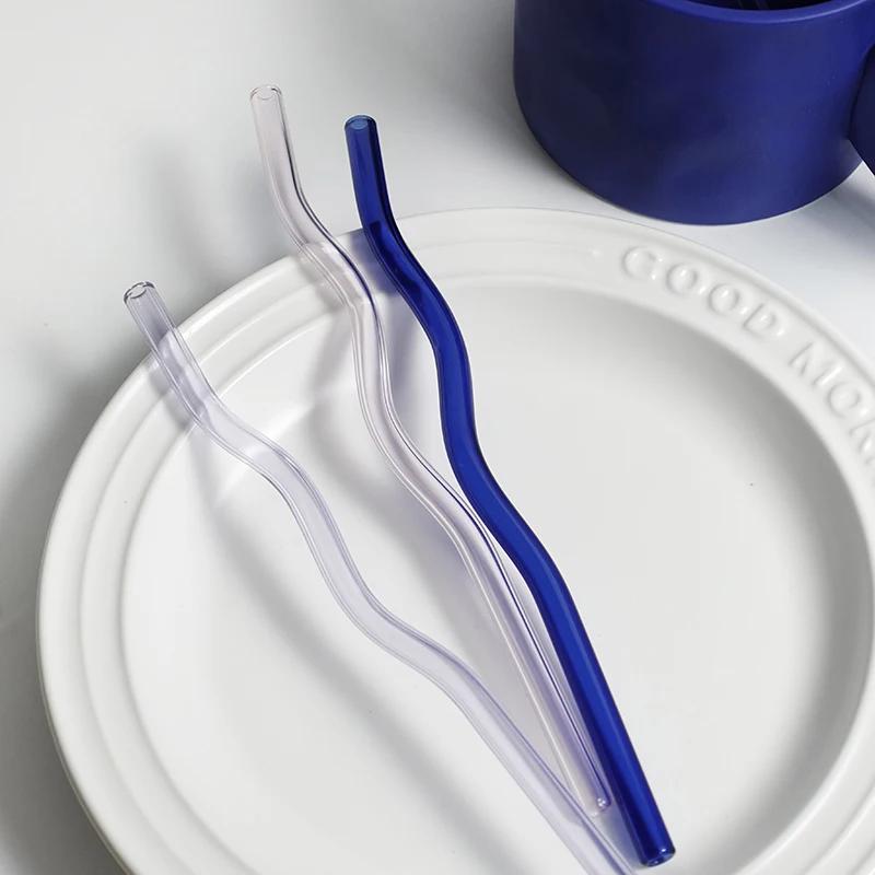 Reusable Glass Straw Long Stem Glass Straw Wholesale Straws Heat Resistant Glass Drinking Water Straws Eco Friendly Drinkware