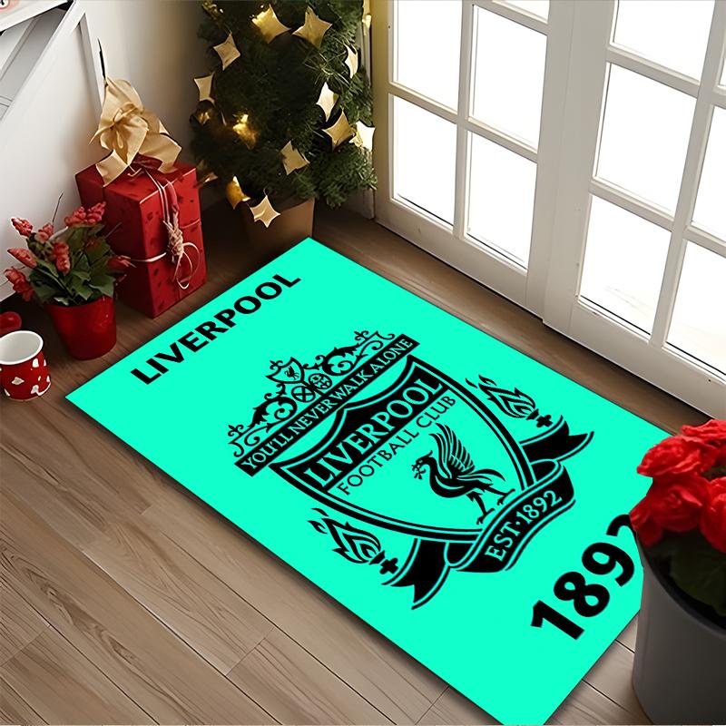 1pc Liverpool FC Rug, Comfortable Printed Home Area Carpet, Cozy Office Chair Rug