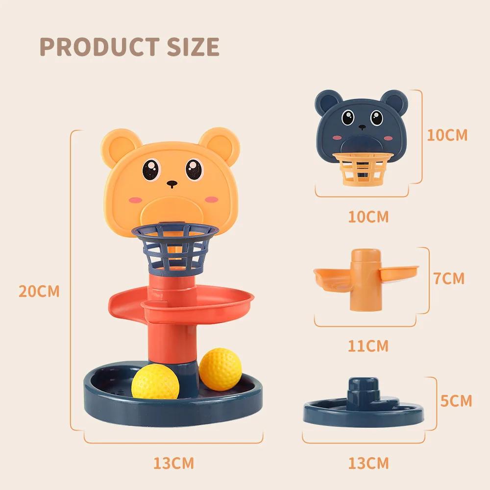 Non-Toxic Baby Toy Rotating Rolling Ball Gliding Tower Toddler Toy Rotating Early Educations Track Ball Stacking Toy Gift Box For Children