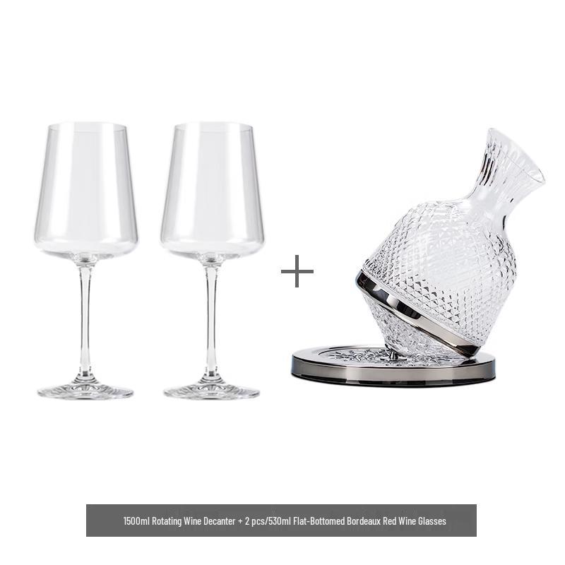 Sichun Luxury Rotating Crystal Wine Decanter Set