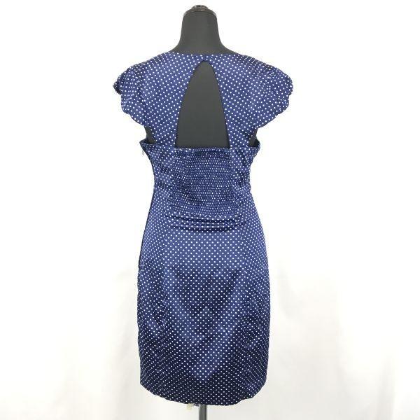 GUESS / Tight Knee-Length Dress / With Cups [Women’s 10 / L / Blue / Polka Dot](USED)