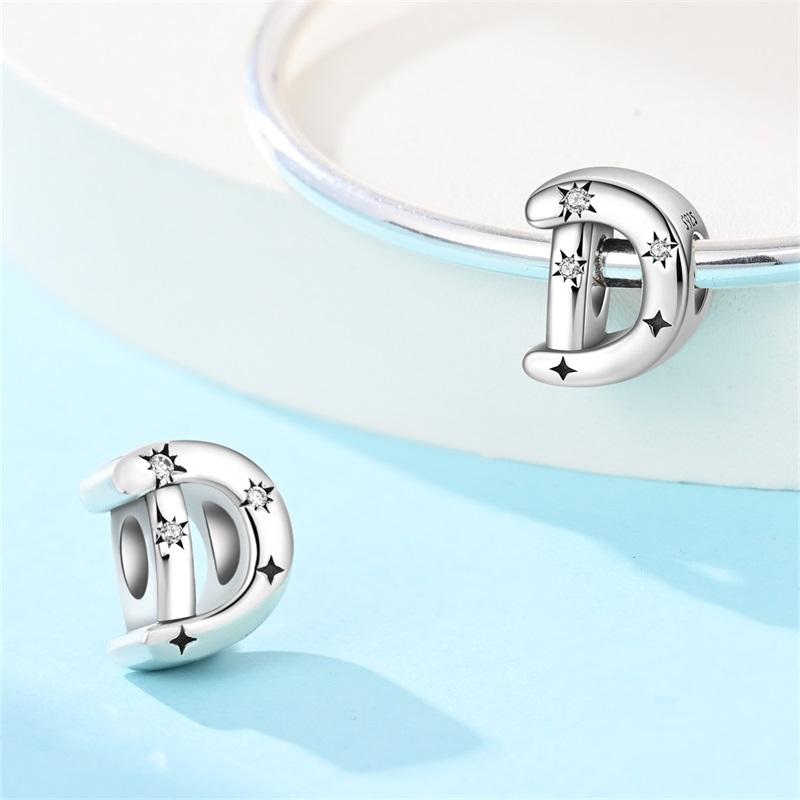 Copper 26 Letter A-Z Alphabet Charm Fine Beads Fit Original Charms Copper Bracelet Diy Fine Jewelry For Women Gifts Making