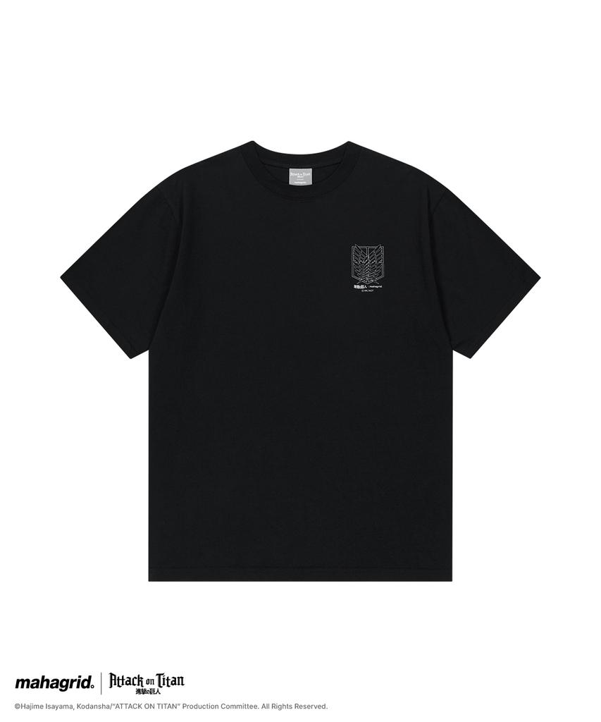 MAHAGRID [Attack On Titan] Survey Corp Basic Tee Black(Mg2Gmmt512T)