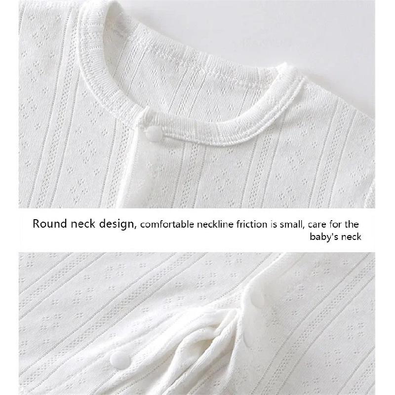 Baby Short Sleeved Jumpsuit Summer Newborn Breathable Mesh Air Conditioning Suit Boys Girls Infant Thin Sleepwear Crawling Suits