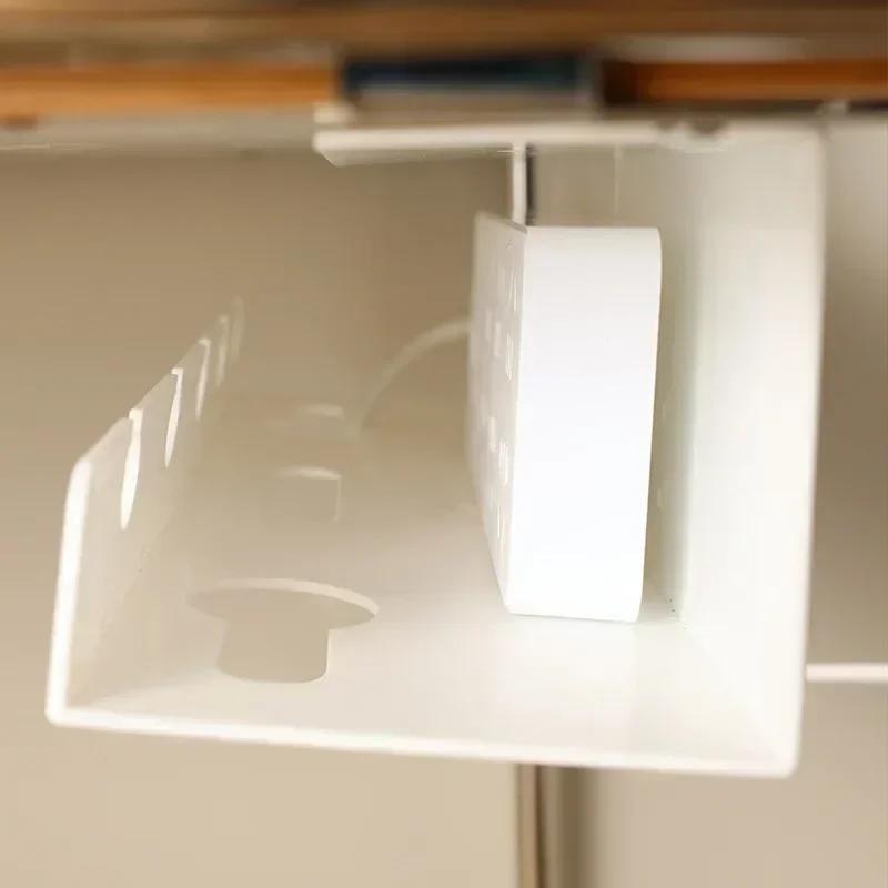 Under Desk Cable Management Cable Tray Under Desk With Clamp Power Strip Cord Holder No Drilling Sturdy Spacious Supplies