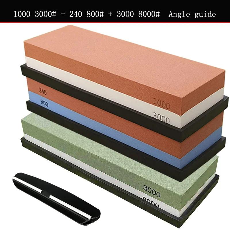 Oilstone Whetstone Sharpening Stone Fixed Knife Sharpener Angle guide 15degrees Accessories Kitche Knives Auxiliary Tool320-8000