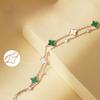 Four-leaf Clover Bracelet Women's Light Luxury Niche Exquisite New Double-layer Bracelet Birthday Gift for Girlfriend