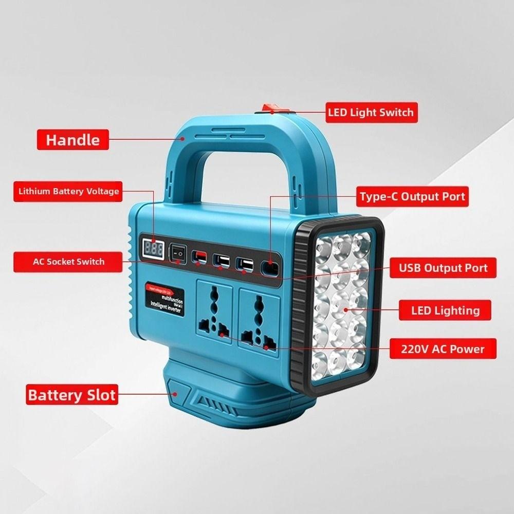 Digital Voltage Display 120W Portable Power Inverter Battery Inverter Adapter
