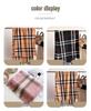 2024 Trendy Unisex Plaid Cashmere-Feel Tassel Shawl Snood Scarf for Autumn/Winter