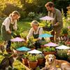Sombra Para Plantas 3 Piezas Protección UV Sombra 26.5cm Sombrilla de Jardín Con Estaca Para Exterior Patio Balcón Macizo de Flores