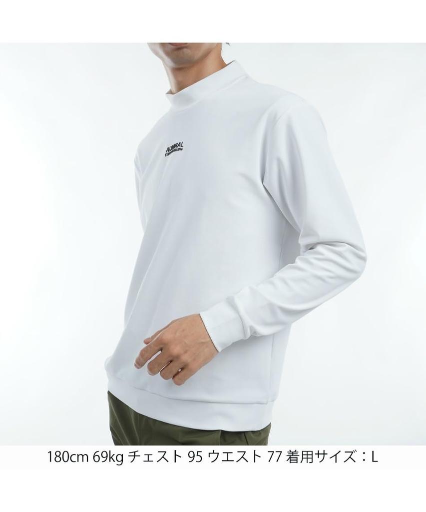 Admiral GOLF Mini Waffle Long Sleeve Mock Neck Shirt ADMA462