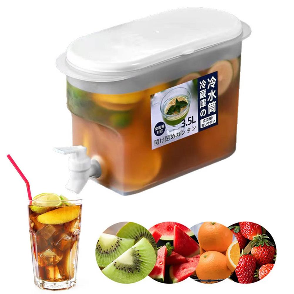 Portable Beverage Dispenser with Tap 6L Sealed Juice Container for Party & Camping Heat Resistant Cold Drink Tea Jug with Lid