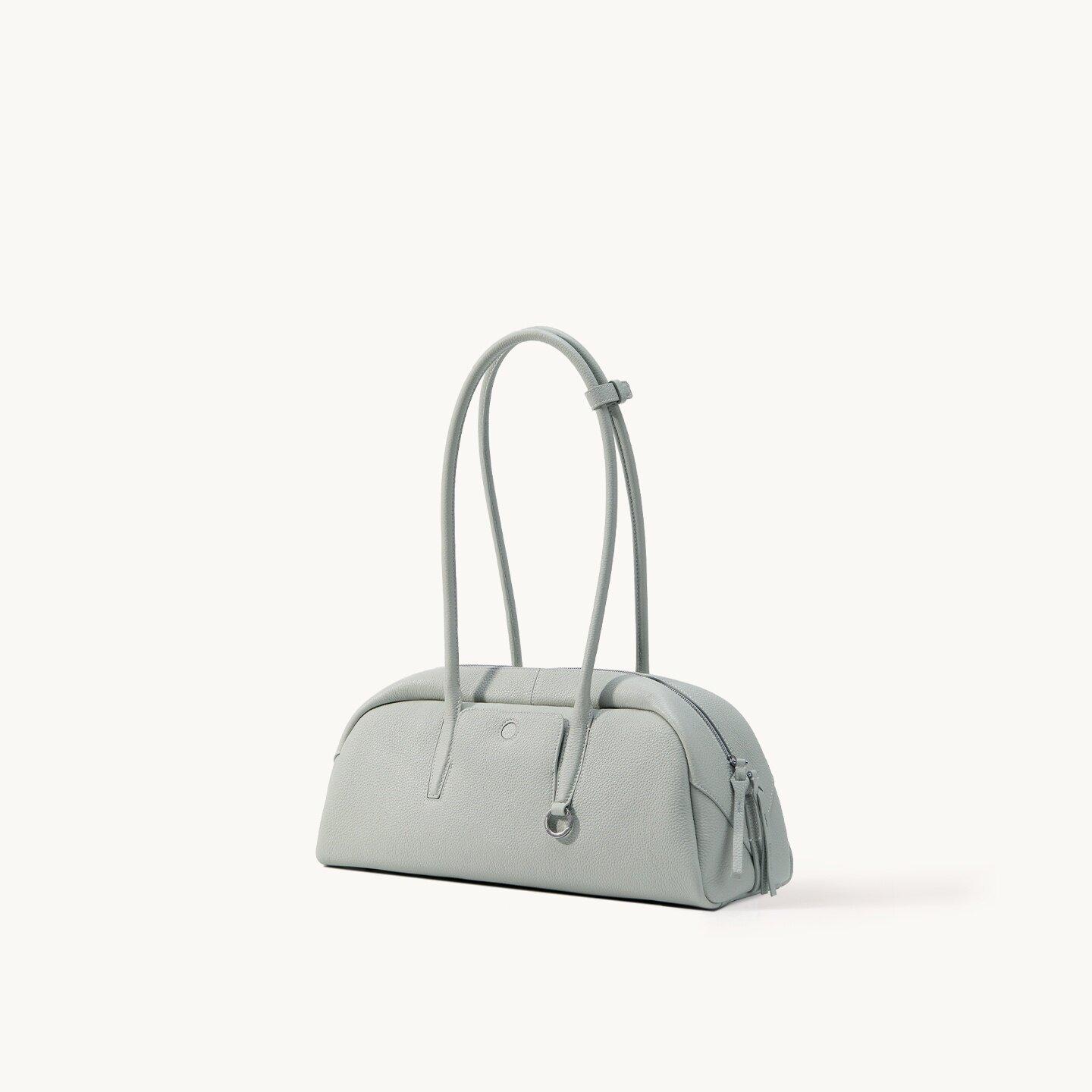 Trail Mountain Series Genuine Leather Fashionable Bowling Bag Women s Shoulder Bag Armpit Handbag озеро синий