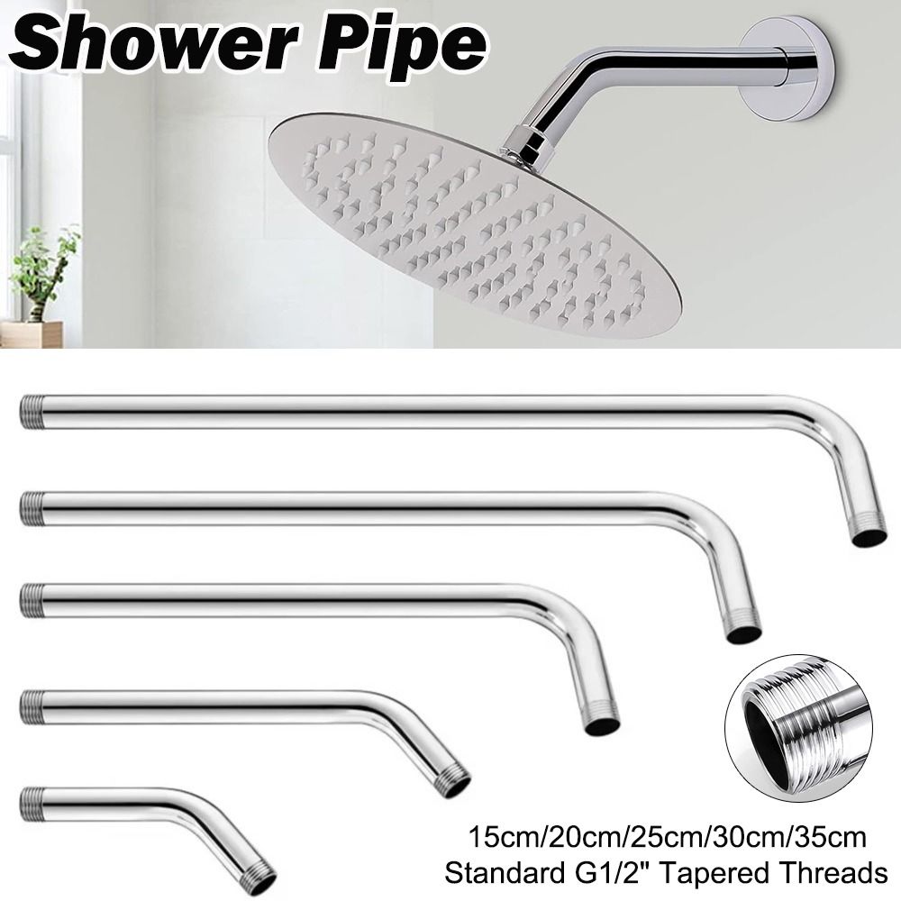 Stainless Steel Shower Pipe Wall Mounted Shower Arm Pipe Shower Head Extension Pipe