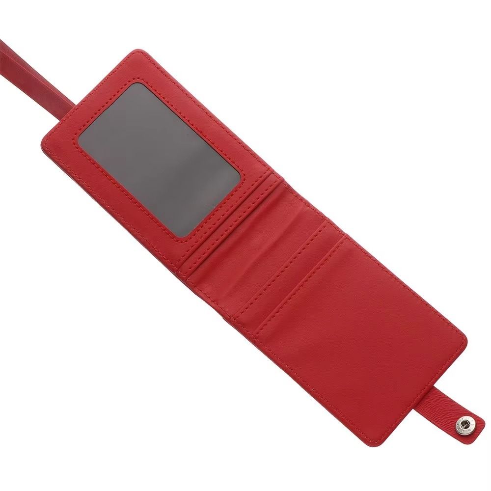 PU Leather Name Badge Holder With Lanyard ID Card Cover Work Card Holders  School Acsesories