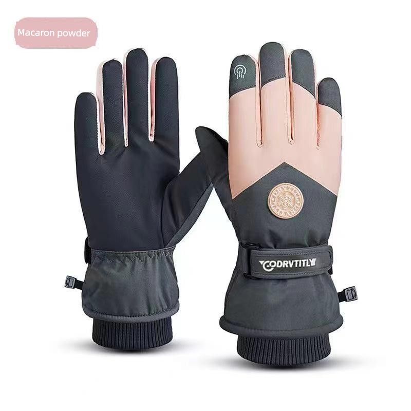 Ski Gloves Waterproof Winter Heattech Couple Snow Mountain Cycling Cold Autumn Outdoor Electric Car Adjustable Thickened Cycling