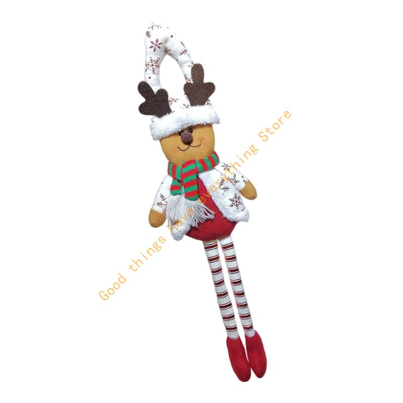 Christmas Doll Door Hanging Decoration for Christmas Tree Front Door Shelf Curtain Indoor and Outdoor Holiday Decoration 55KF